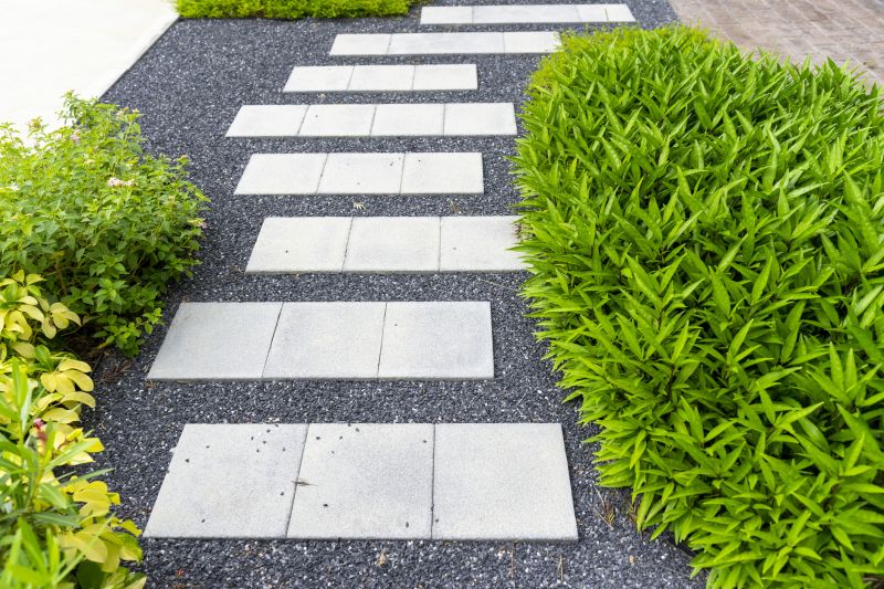 Walkway with Patterned Pavers